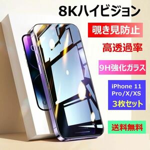 強化ガラスフィルム 覗き見防止 液晶保護　マイクロカーブエッジガラスフィルム iPhone X 保護フィルム iPhone XS