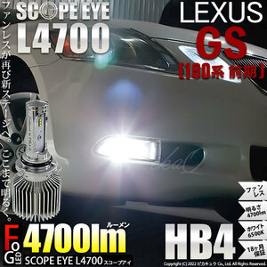 レクサス GS (190系 前期) 対応 LED SCOPE EYE L4700 フォグランプキット 4700lm ホワイト 6500K HB4 9006 17-B-1