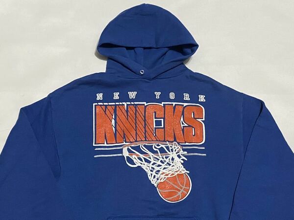 80's JERZEES NBA Newyork KNICKS バスケットボール スウェットパーカー Lサイズ ビンテージ古着 vintage 90年代90's ニューヨークニックス