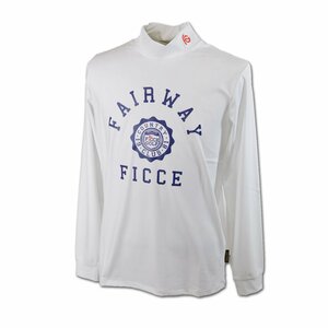 3割引【フィッチェゴルフ】メンズ 長袖ハイネックシャツ L 白 229401-05 FICCE GOLF ゴルフ おしゃれ かっこいい @