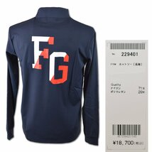 3割引【フィッチェゴルフ】メンズ 長袖ハイネックシャツ LL 紺 229401-88 FICCE GOLF ゴルフ おしゃれ かっこいい @_画像3