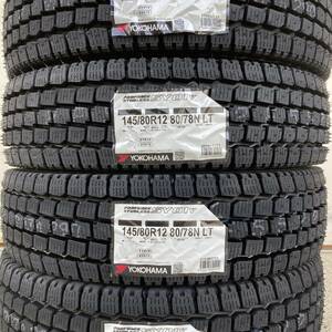 おてがる配送 送料無料 新品 2本セット (MJ0001.8) 145/80R12 80/78N LT YOKOHAMA SY01v 2023年製造 屋内保管 スタッドレス 145/12