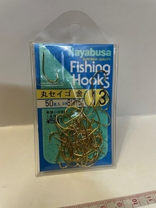  Fishinｇ Hooks 丸セイゴ 金 13号 ハヤブサ 店番 釣具 -141 