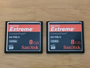 SanDisk コンパクトフラッシュ Extreme 8GB 2枚セット 60 MB/s UDMA①