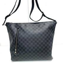 【1円スタート】LOUIS VUITTON ルイヴィトン ダミエ ミックGM N41105/シリアルSR5110 ショルダーバッグ グラフィット メンズ ブラック黒_画像1