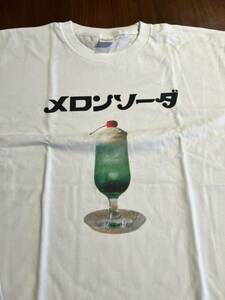 メロンソーダ　ロングTシャツ クリームソーダ　ロンT XLサイズ　レトロ喫茶　オ