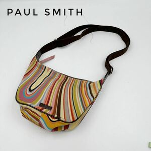 ☆美品☆ Paul Smith ポールスミス バッグ かばん ショルダーバッグ 柄 茶色 ブラウン