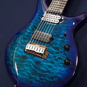 アウトレット特価 Sterling by Music Man MAJ270XQM Cerulean Paradise ジョン・ペトルーシ氏シグネイチャー・モデル 7弦ギターの画像1