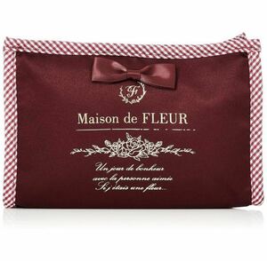 未使用タグ付 Maison de FLEUR メゾン ド フルール ポーチ パイピングスクエアポーチ ワイン