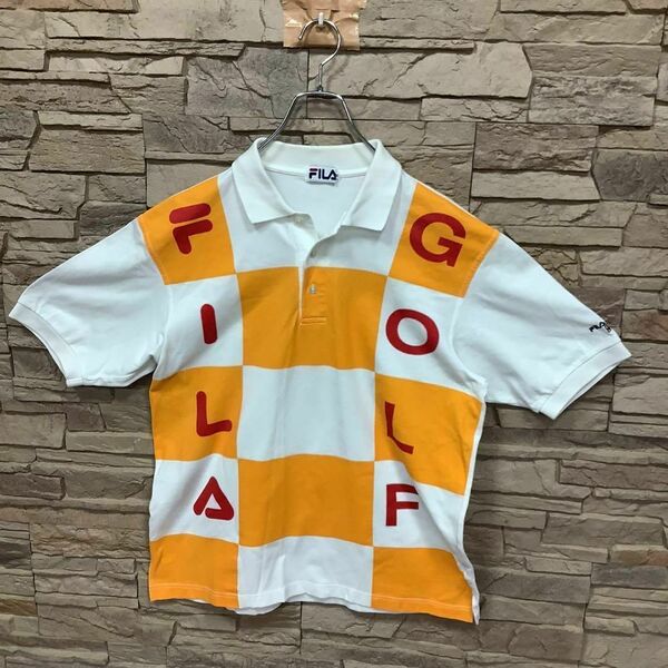 【送料無料】FILA フィラ ポロシャツ Tシャツ 半袖 ゴルフ ボタン Mサイズ 収納