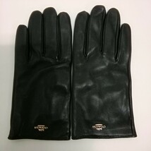 COACH コーチ 手袋 グローブ レザー 羊革 7 1/2 黒 ブラック系_画像1