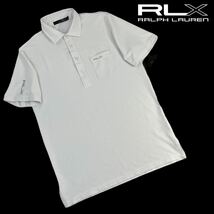 美品 RLX Ralph Lauren アールエルエックス ラルフローレン ポロシャツ サイズS ゴルフウェア ポロスポーツ ホワイト 美シルエット A2782_画像1