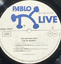 【R-4】【LPレコード】☆★The Joe Pass Trio LIVE AT DONTE'S（見本盤） ☆★現状品_画像5