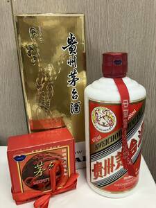 貴州茅台酒 マオタイシュKWEICHOW MOUTAI 中国酒 2013ミニグラス 箱付き 天女ラベル 古酒 500ml（約941g）53% （未開栓）　NFC