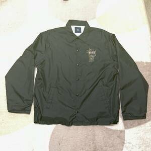 ★STUSSY World Tribe 2003 coach jacket 中古美品 Lsize black gold logo★