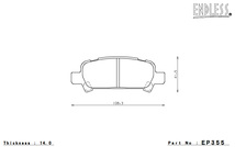 ENDLESS エンドレス ブレーキパッド MX72 1台分セット インプレッサ GC8/GF8(WRX/SRX フロント2POT/リア1POTキャリパー) MX72348355_画像4