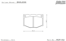 ENDLESS エンドレス ブレーキキット(リア専用) S2 リア ランサーエボリューション7/8/9 CT9A 純正ブレンボキャリパー装着車 ECZ2BCT9A_画像2