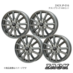 ZACK JP-016 ムーヴ/ムーヴカスタム L150S/L152S/L160S 2002/10～2006/10/ターボ ホイール4本セット【13×4.0B 4-100 +45 チタンブラック】