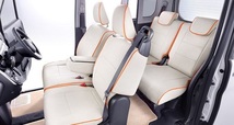 Bellezza シートカバー ハイゼットトラック S500P/S510P 2014/9-2021/12 ベーシック アルファ ココア×オレンジ D760_画像2
