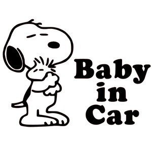 29 送料無料 Baby in Car 白　ステッカー　ベビーインカー