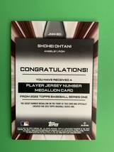 大谷翔平 topps ベースボールカード ナンバーメダリオン 背番号メダル 二刀流 ロサンゼルス エンジェルス 日本代表 メジャーリーガーWBC _画像8