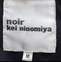 【1円スタート】noir kei ninomiya ノワールケイニノミヤ AD2013 伸縮生地 薄手 ライトコートワンピース M 黒 ブラック_画像9