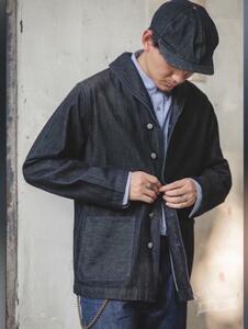 春秋定番 人気 13.5OZ DENIM コットン DECK JACKET デニムジャケット 無地 デニムデッキジャケット ウォッシュ加工 Ｍ~2XL