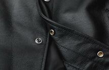 メンズレザー　ハレー　ジャーキン ベスト 本革　牛革　刺繍　大きいサイズあり　バイクジャケット 　S～4XL　黒_画像7