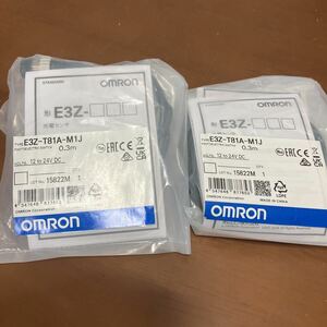 OMRON オムロン 光電センサー小型アンプ内蔵形光電センサ E3Z-T81A-M1J 0.3m 2個　①