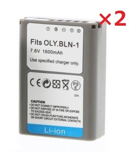 送料無料 2個セット オリンパス BLN-1 互換カメラバッテリー 1600mAh OM-D E-M1/OM-D E-M5/OM-D E-M5 Mark II/PEN E-P5/PEN-F 互換品