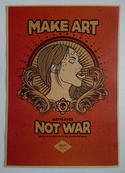 シェパード・フェアリー ポスター「Make Art Not War」②