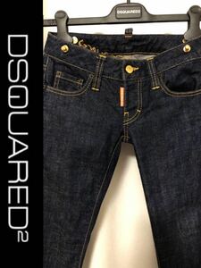 正規 DSQUARED2 Indigo stretch jeans made in Italy ディースクエアード インディゴ ストレッチデニム 思い出の三崎商事★