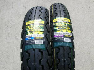 ◎【AZ】ダンロップ TT100GP 100/90-19 57H WT ＆ 130/80-18 66H WT ビッグボーイ