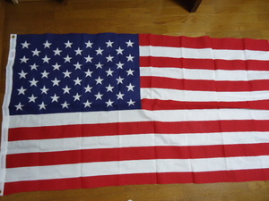 即決　ＵＳＡ　星条旗　アメリカ旗　米国旗　フラッグ　布　85×154　MADE IN USA