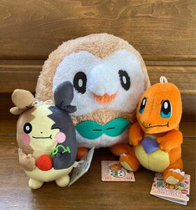 【新品未使用】ポケモンぬいぐるみ/モクロー/ヒトカゲ/モルペコ