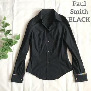 Paul Smith BLACK　ポールスミスブラック　コットンシャツ　トップス　ブラック　黒　マルチカラー　M