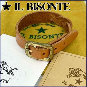 ☆ IL BISONTE 牛革ブレスレット　オシャレ　イタリア製　ヌメカラー革