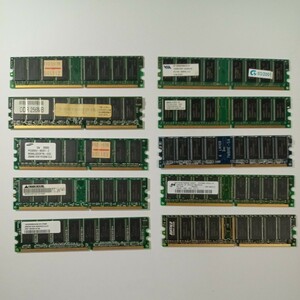 PCメモリ　DDR　128M・256M　10枚まとめて　動作未確認の為ジャンク扱い