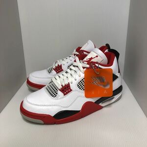 【新品】US8 26cm NKE AIR JORADN 4 RETRO OG FIRE RED (2020) DC7770-160 (ホワイト/ブラック/テックグレー/ファイヤーレッド) ナイキ