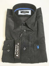 PLAYBOY カジュアルシャツ LLサイズ 綿100％ コーデュロイ ブラック レギュラーカラー 新品 20PB008A-2_画像1