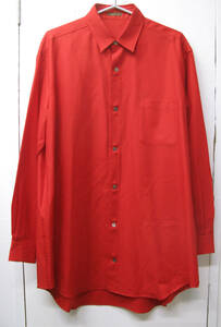 Y's for MEN Yohji Yamamoto 90's Oversized Wool Red Shirt M （ワイズフォーメン ヨウジヤマモト オーバーサイズ ウール シャツ 赤 M 