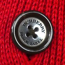 即決★BURBERRY BLACK LABEL★メンズL 廃版 カーディガン ニット セーター バーバリーブラックレーベル 3 赤 ナイト刺繍_画像5