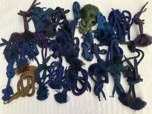 羽織り用紐　和小物　男性用　高級　まとめ売り　大量28組　美品　お色色々　アラカルト　紐　和服・着物