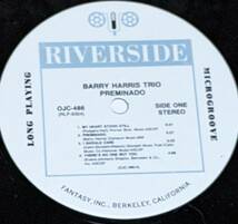 60's バリー・ハリス・トリオ Barry Harris Trio (US盤LP)/ プレミナード Preminad OJC-486 RLP-9354 1960,61年録音_画像4