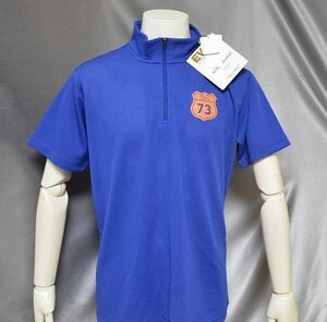 新品 LLサイズ ボギーラウンジ ゴルフ EVEN BOGEY LOUNGE GOLF 半袖 Tシャツ　青 ブルー ジップアップ モックネックシャツ