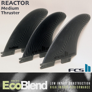 ■FCS-2 REACTOR ECO (M) NEOGLASS 3FINS■ビーチブレイク向けスピード&クイック トライフィン Mサイズ 新素材 EcoBlend THRUSTER 正規品
