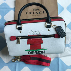 ☆新品☆コーチ/COACH バッグ 6164 チョーク COACH X PEANUTS ハンドバッグ ショルダーバッグ 手提げ レディースバッグ アウトレット品 