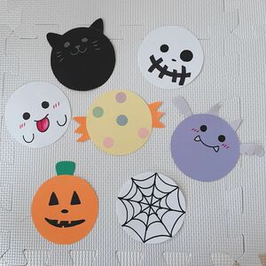 ハロウィン 壁面飾り 壁面 パンプキン 画用紙 コウモリ アメ おばけ 飾り付け 壁面飾り 幼稚園 保育園