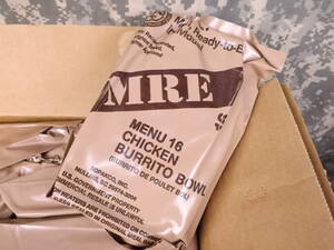 箱だし！MREレーション MENU -16 2023年4月検品 米軍 ミリ飯 ミリメシ 戦闘糧食 非常食 備蓄 防災バッグ バンライフ キャンプ飯 送料無料 
