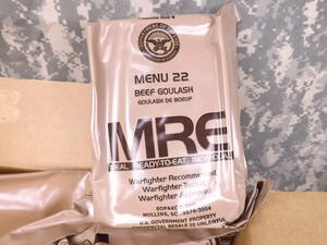 箱だし！MREレーション MENU -22 2023年4月検品 米軍 ミリ飯 ミリメシ 戦闘糧食 非常食 防災バッグ 保存食 バンライフ キャンプ飯 送料無料